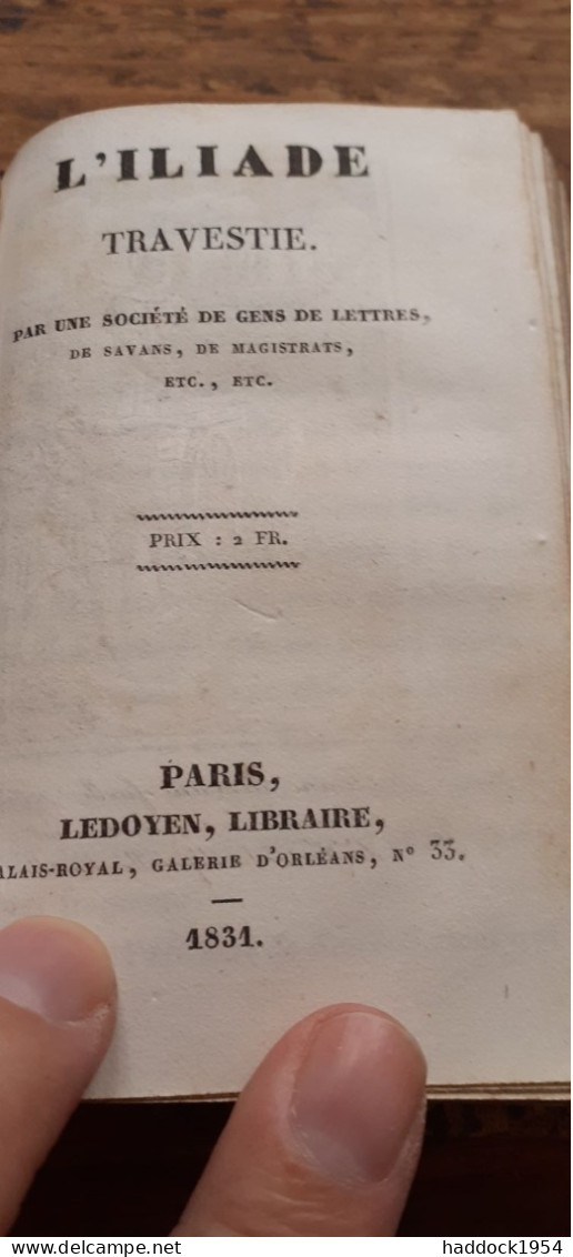 TELEMAQUE Travesti PARIGOT Sanson 1825 - Autores Franceses