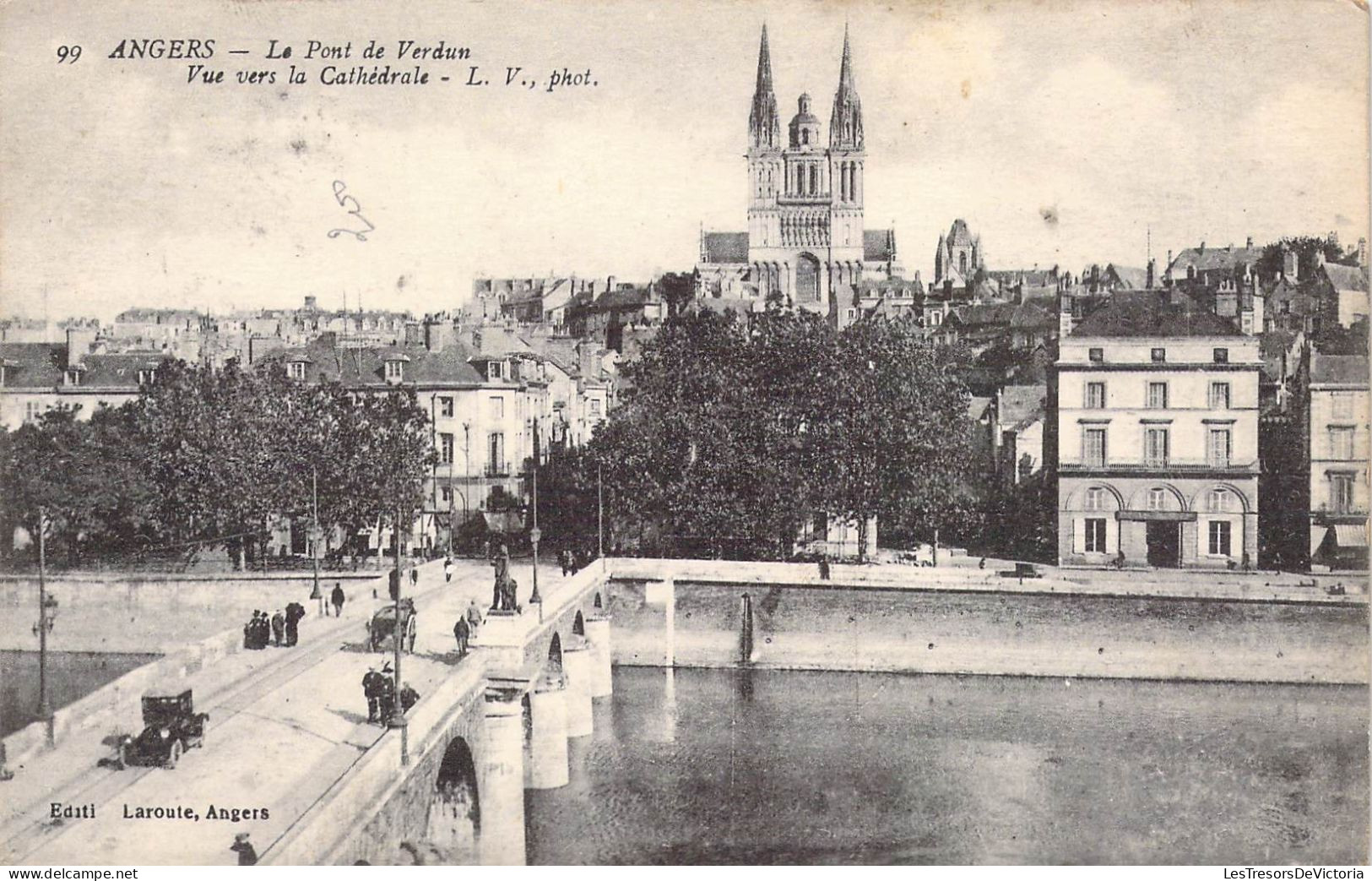 FRANCE - 49 - ANGERS - Le Pont De Verdun - Vue Vers La Cathédrale - L V - Carte Postale Ancienne - Angers