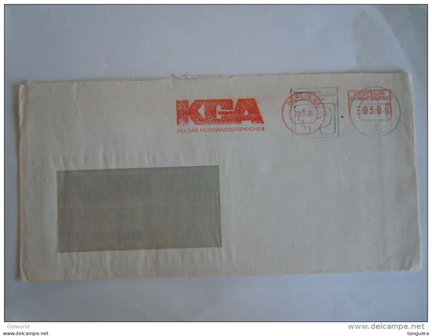 Germany Allemagne Brief Lettre Letter EMA 1975 KGA Allgas Heisswasserspeicher Rare 2 Cachets Superposés Berlin - Maschinenstempel (EMA)