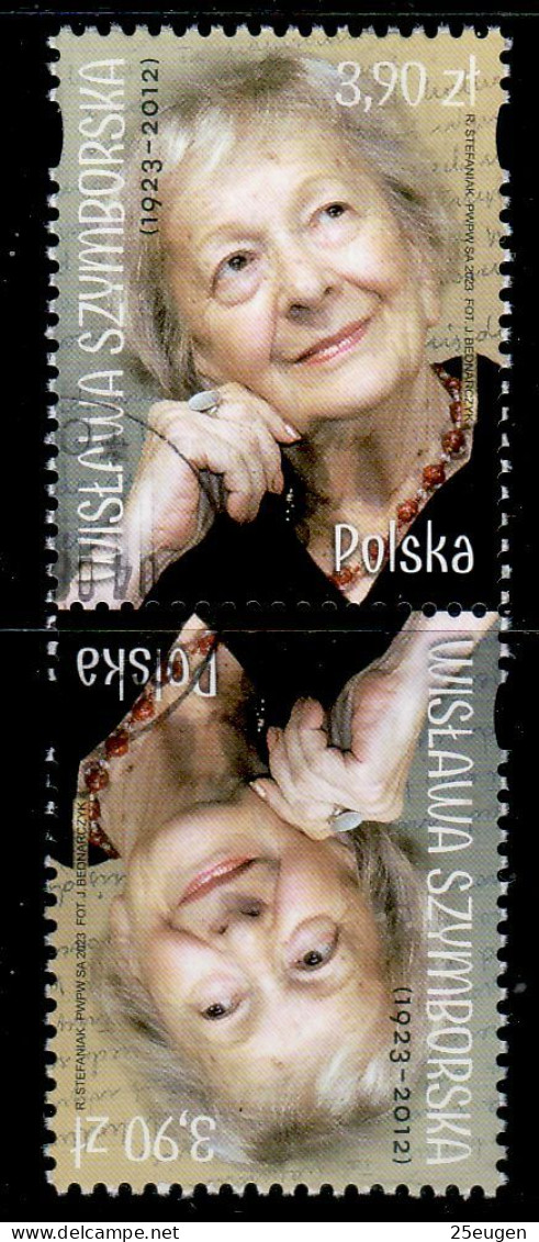 POLAND 2023  Wisława Szymborska Tete Beche USED - Used Stamps