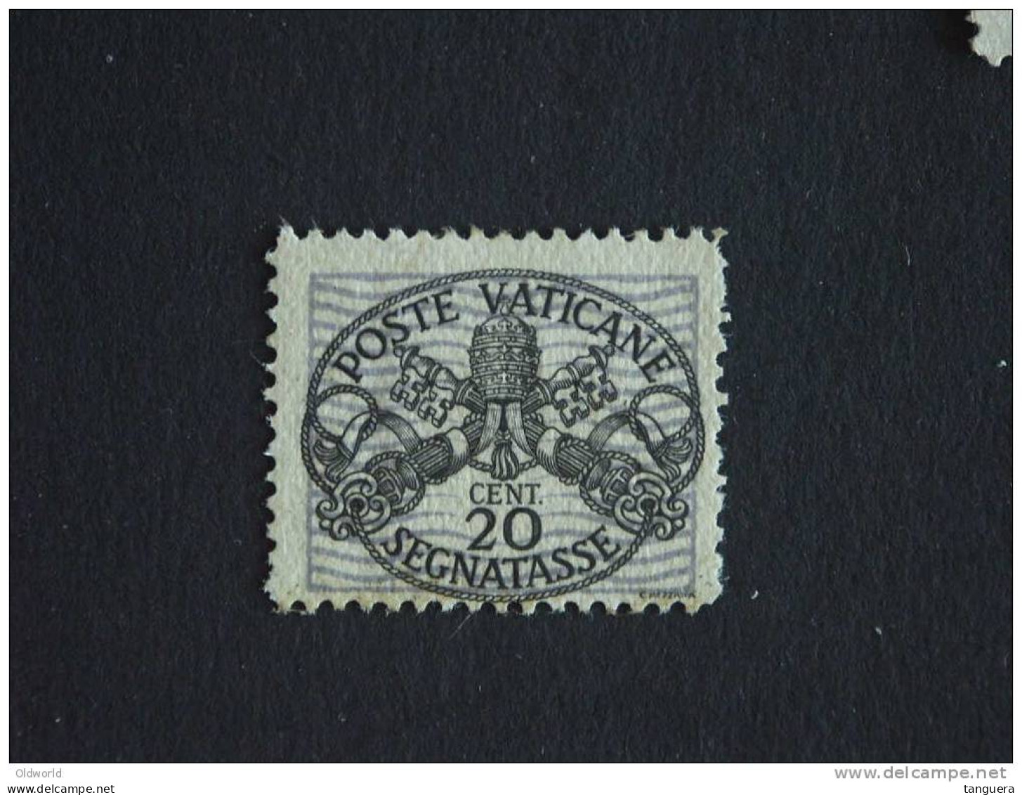 Vaticaanstad Vatican Vatican 1945 Taxe Armoiries Pontificales Yv 8 MH * - Postage Due