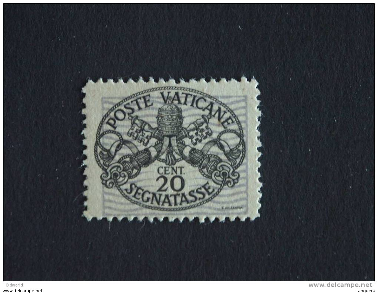 Vaticaanstad Vatican Vatican 1945 Taxe Armoiries Pontificales Yv 8 MH * - Portomarken