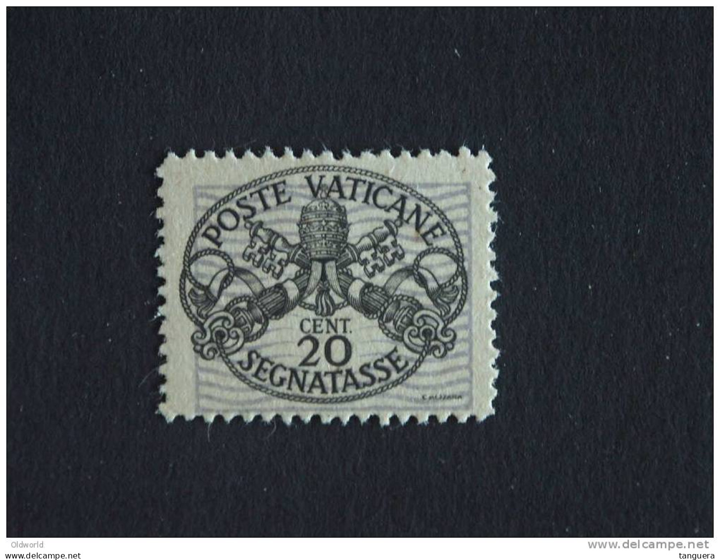 Vaticaanstad Vatican Vatican 1945 Taxe Armoiries Pontificales Yv 8 MH * - Postage Due