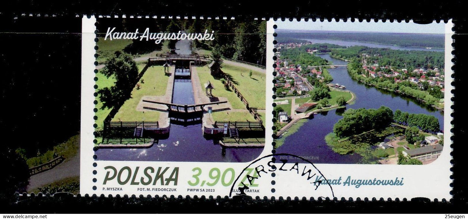 POLAND 2023  Augustów Canal Stamp With Zf USED - Usados