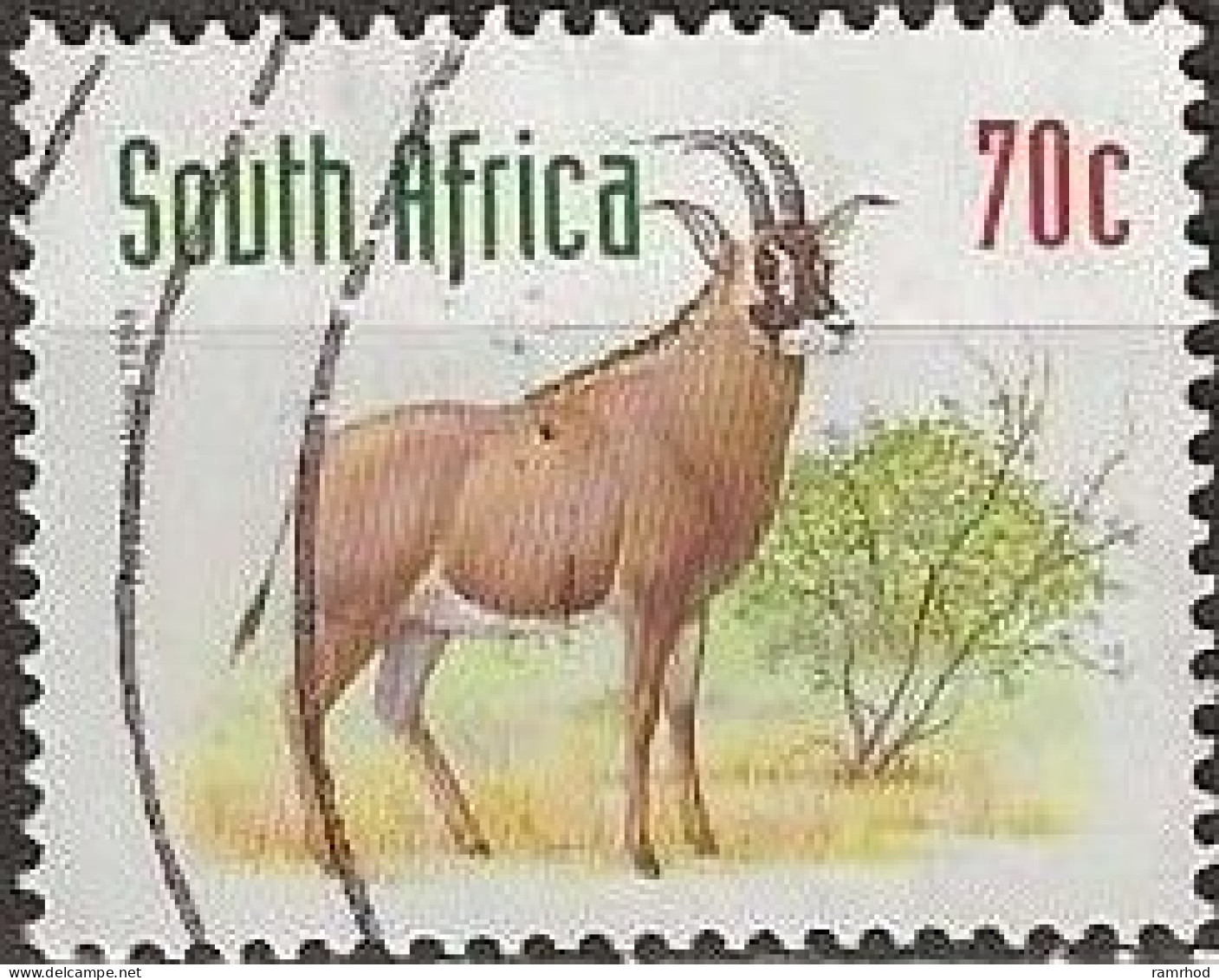 SOUTH AFRICA 1997 Endangered Fauna - 70c. - Roan Antelope FU - Used Stamps