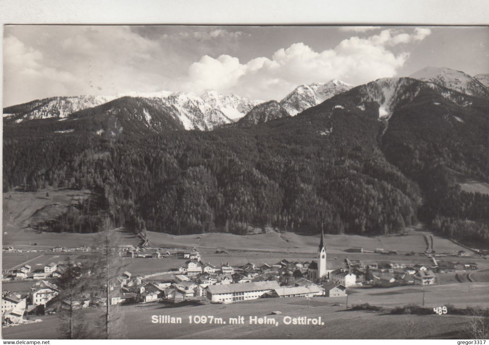 D2932) SILLIAN Mit Helm - Osttirol - Häuser Kirche Wiesen Berge 1959 - Sillian