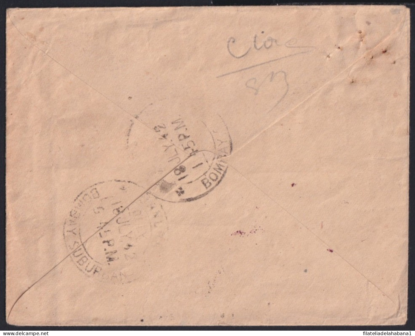 F-EX43222 INDIA BANDRA 1942 POSTAL STATIONERY. - Bamra