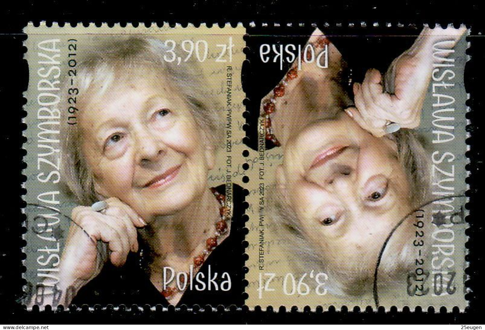 POLAND 2023  Wisława Szymborska Tete Beche USED - Used Stamps