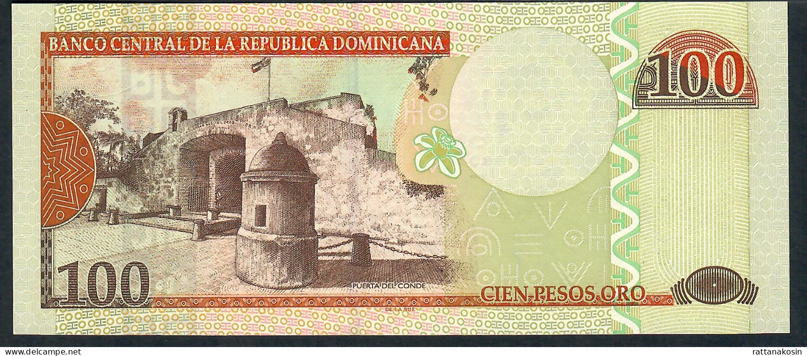 DOMINICAN REPUBLIC P177a 100 PESOS 2006  # SQ   UNC. - Dominicana