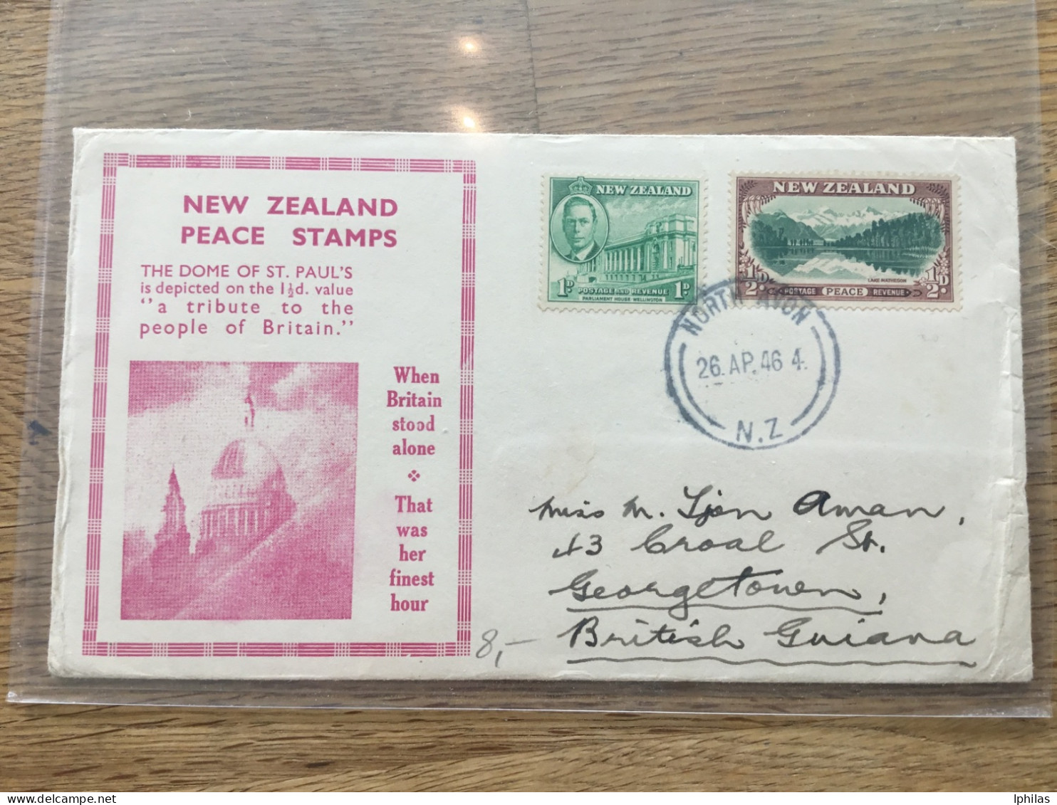 Neuseeland 1946 Nach Britisch - Lettres & Documents