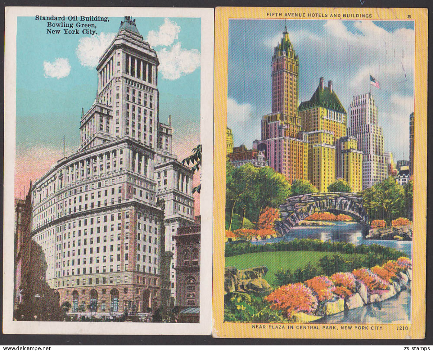 Standard Oil Building Bowling Green Fith Avenue Hotels And Building New York, Card Color - Bar, Alberghi & Ristoranti