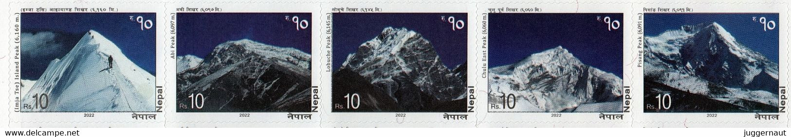 Nepal TREKKING/CLIMBING Mountain Peak SERIES 5-Stamp Set 2022 MNH - Autres & Non Classés