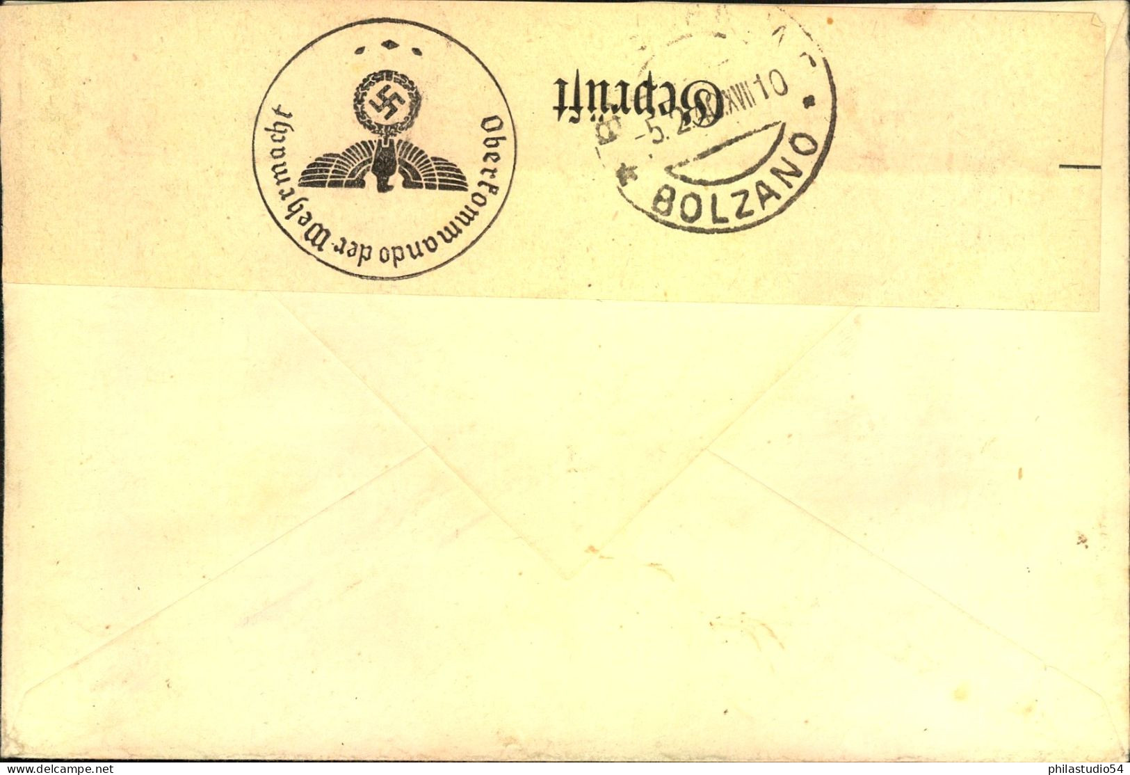 1940, 25 Pf. WHW Als EF Auf Auslandsbrief Ab RAIN (LECH) Nach Italien. OKW Zensur - Cartas & Documentos