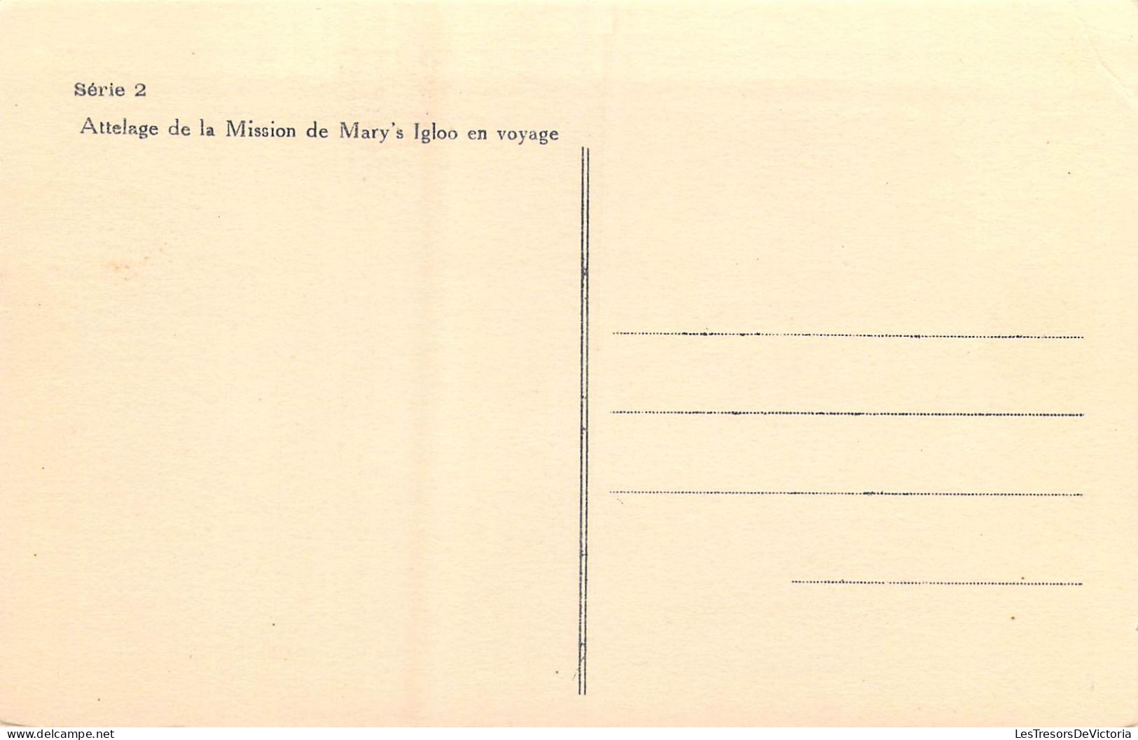 ALASKA - Attelage De La Mission De Mary's Igloo En Voyage - Carte Postale Ancienne - Welt