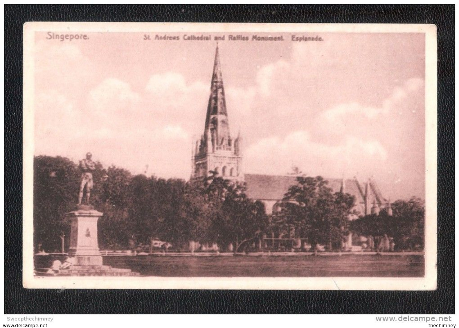 SINGAPOUR  SINGAPORE  St . Andrews Cathedral And Raffles Monument Esplanade Unused - Singapur