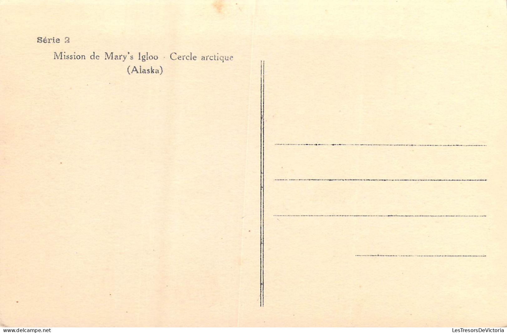 ALASKA - Mission De Mary's Igloo - Cercle Arctique - Carte Postale Ancienne - Welt