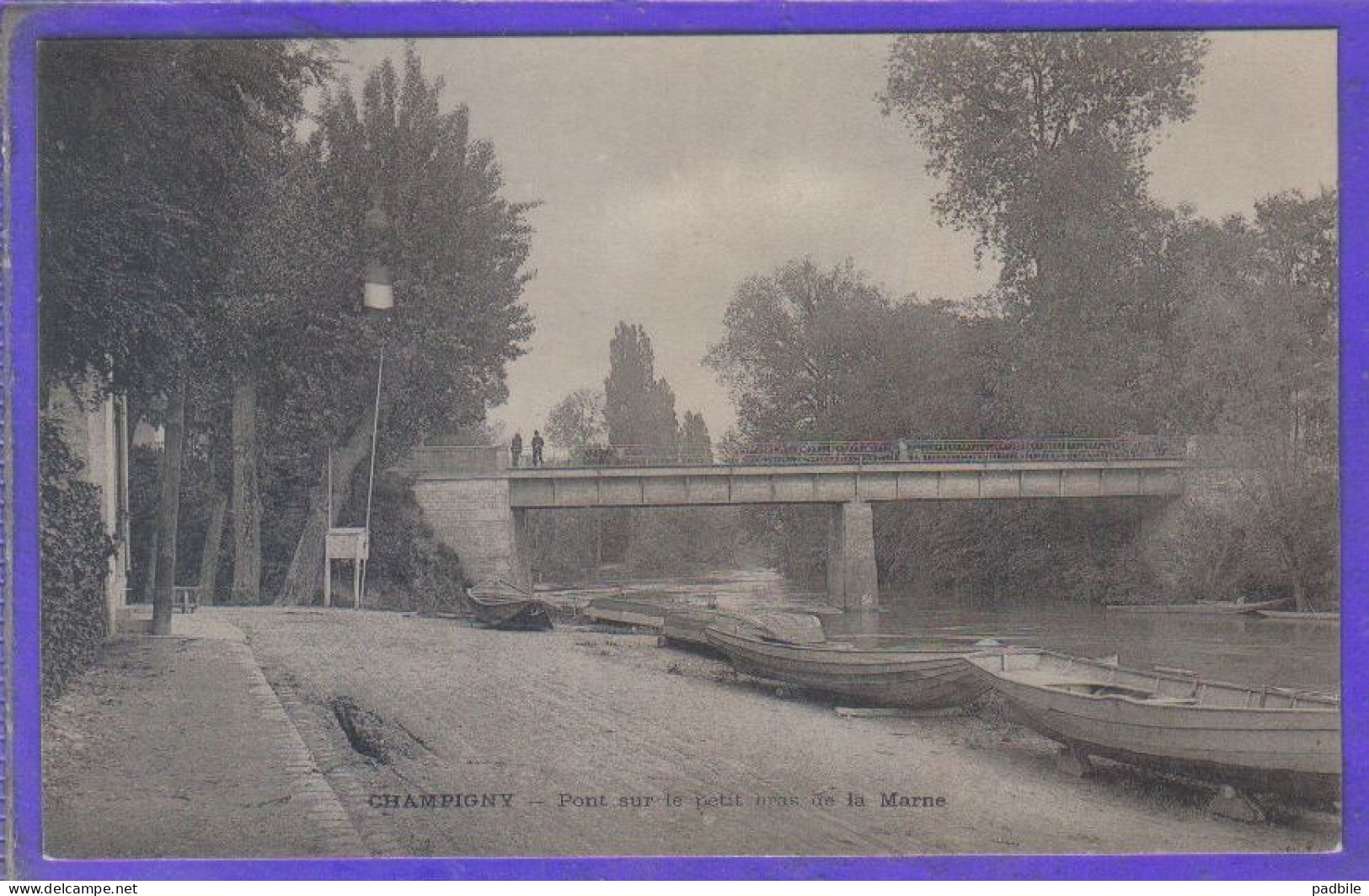 Carte Postale 51. Champigny Pont Sur Le Petit Bras De La Marne  Très Beau Plan - Champigny