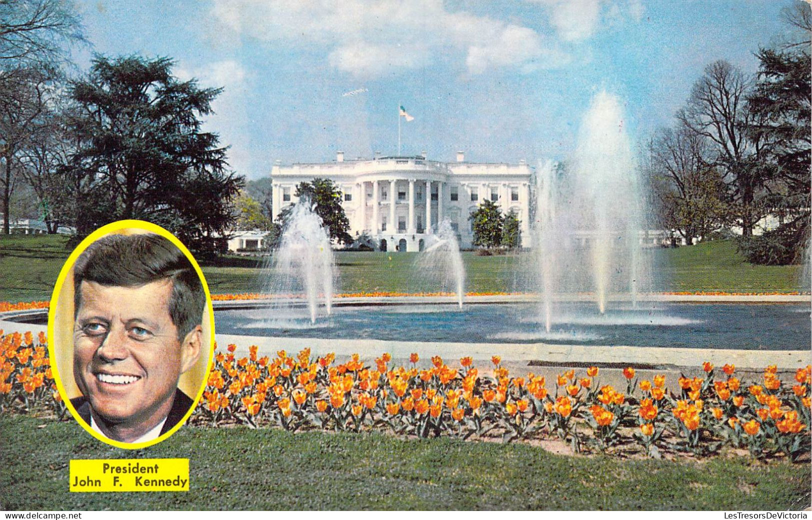 ETATS-UNIS - Washington DC - The White House - President John F. Kennedy - Carte Postale Ancienne - Washington DC