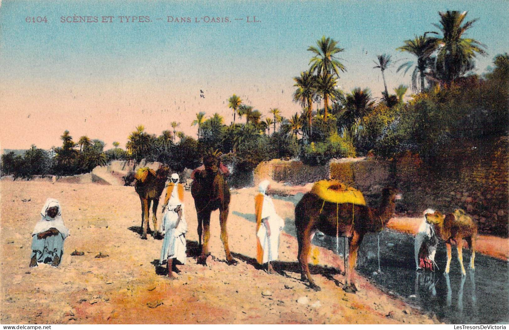 ALGERIE - Scènes Et Types - Dans L'Oasis - Carte Postale Ancienne - Scènes & Types