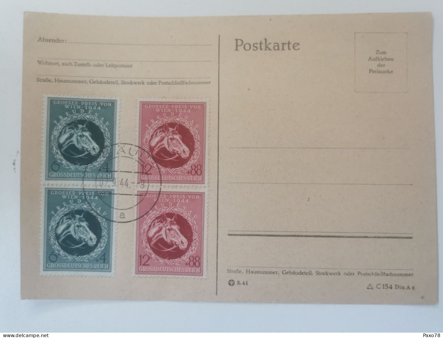 Postkarte, Oblitéré Saul 1944 - 1940-1944 German Occupation