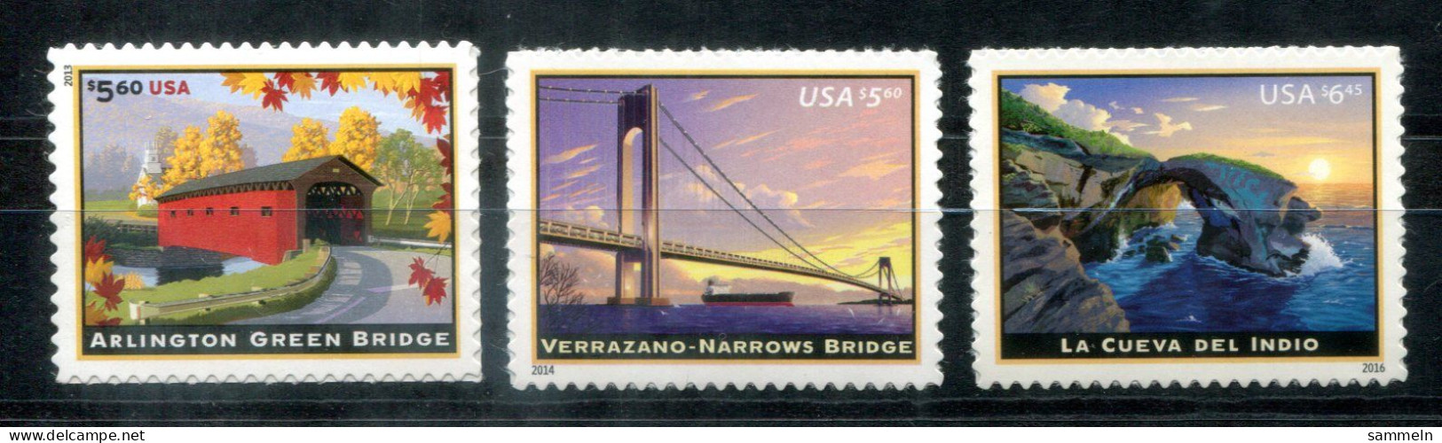 USA 4926, 5058 + 5216 BA Mnh - Brücken, Bridges, Ponts - ETATS-UNIS - Neufs