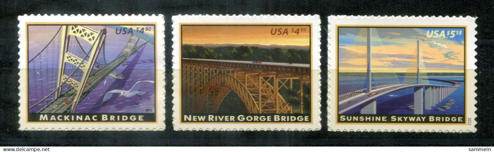 USA 4588, 4677 + 4825 Mnh - Brücken, Bridges, Ponts - ETATS-UNIS - Unused Stamps
