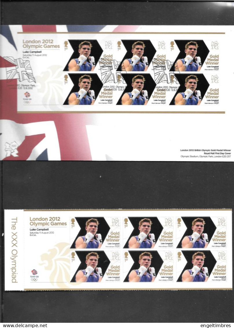 Gb 2012 Olympics GOLD MEDAL WINNER Sheet Of 6 Stamps FDC -  LUKE CAMPBELL  -- SEE  NOTES SEE NOTES - Unused Stamps
