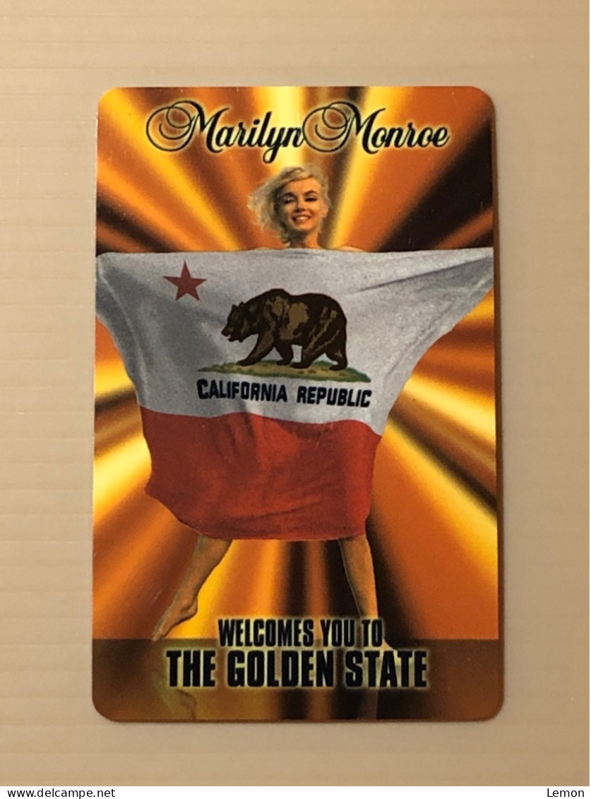 Mint USA UNITED STATES America Prepaid Telecard Phonecard, Marilyn Monroe California Republic(500EX), Set Of 1 Mint Card - Sammlungen