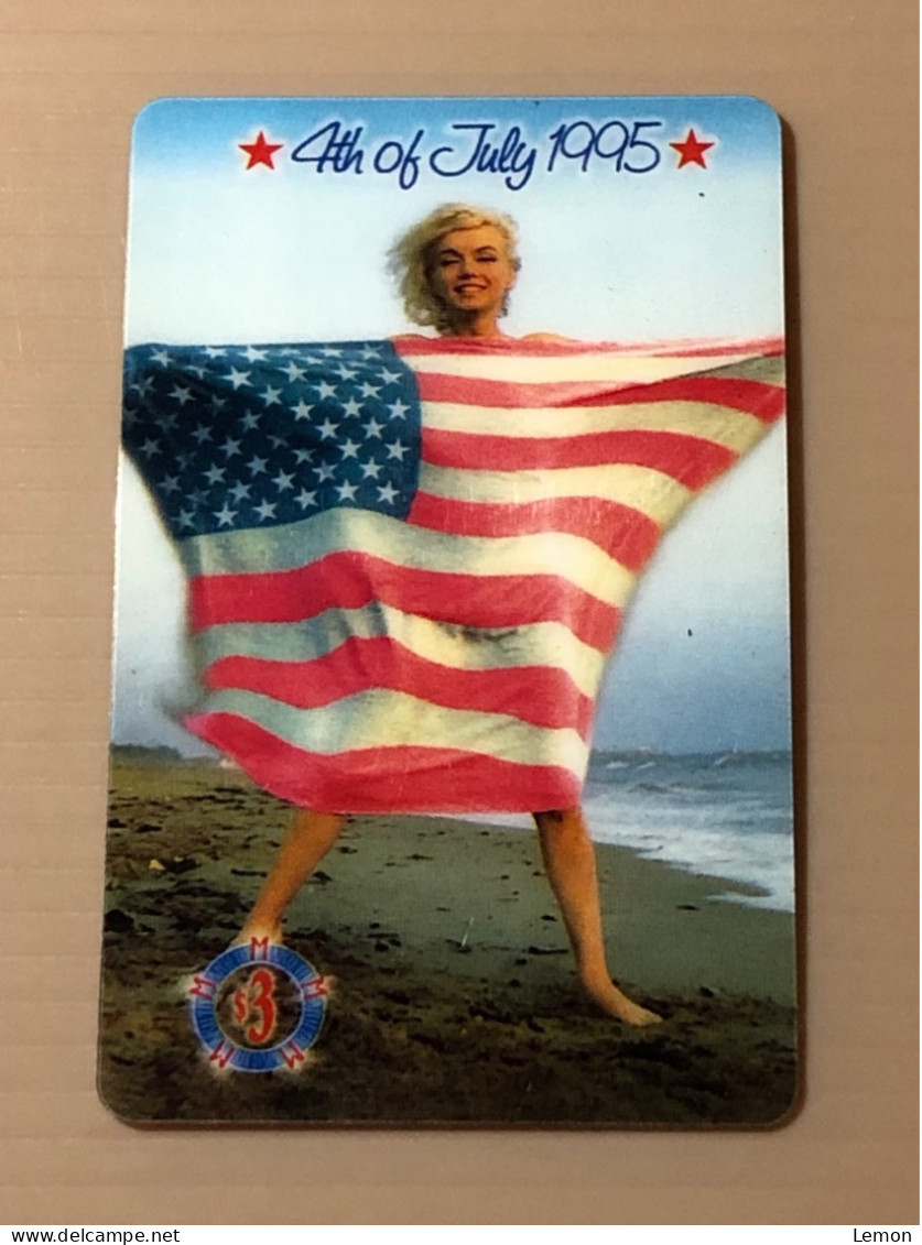 Mint USA UNITED STATES America Prepaid Telecard Phonecard, Marilyn Monroe United States Flag(2000EX), Set Of 1 Mint Card - Collections