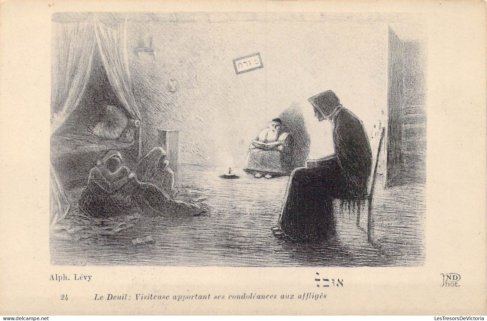 FANTAISIE - Le Deuil : Visiteuse Apportant Ses Condoléances Aux Affligés - Carte Postale Ancienne - Autres & Non Classés