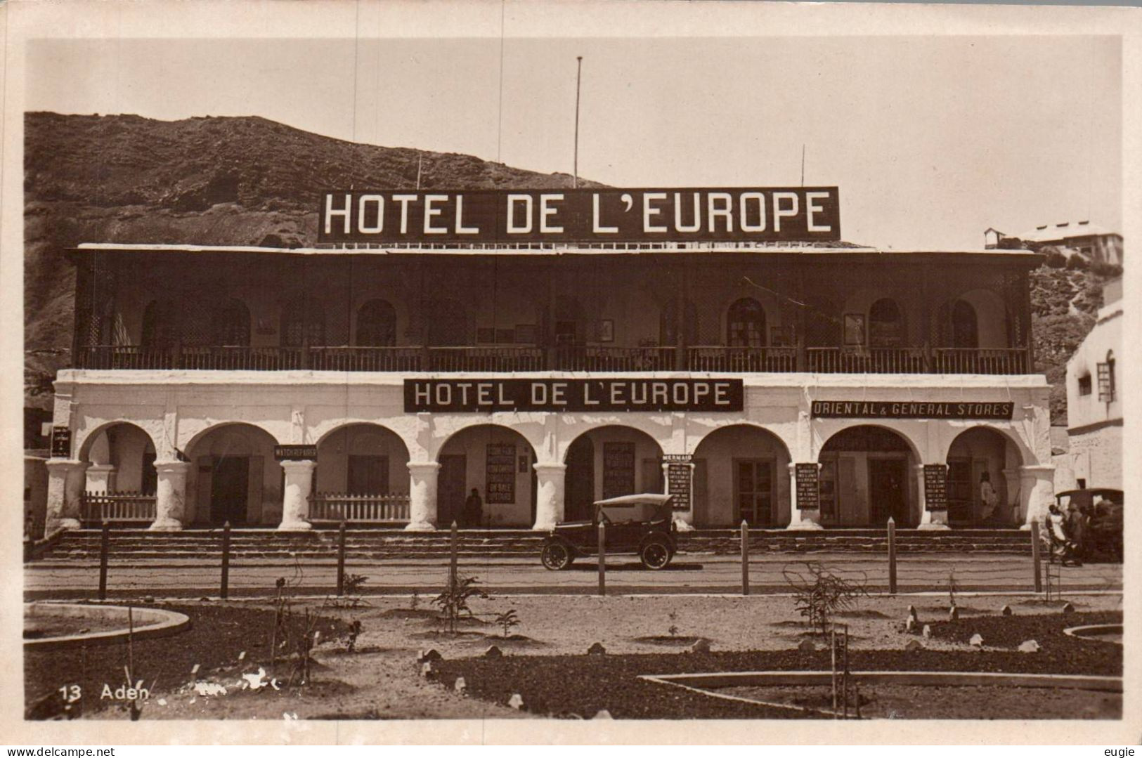 2249/ Hotel De L'Europe, Oude Auto, Aden - Yémen