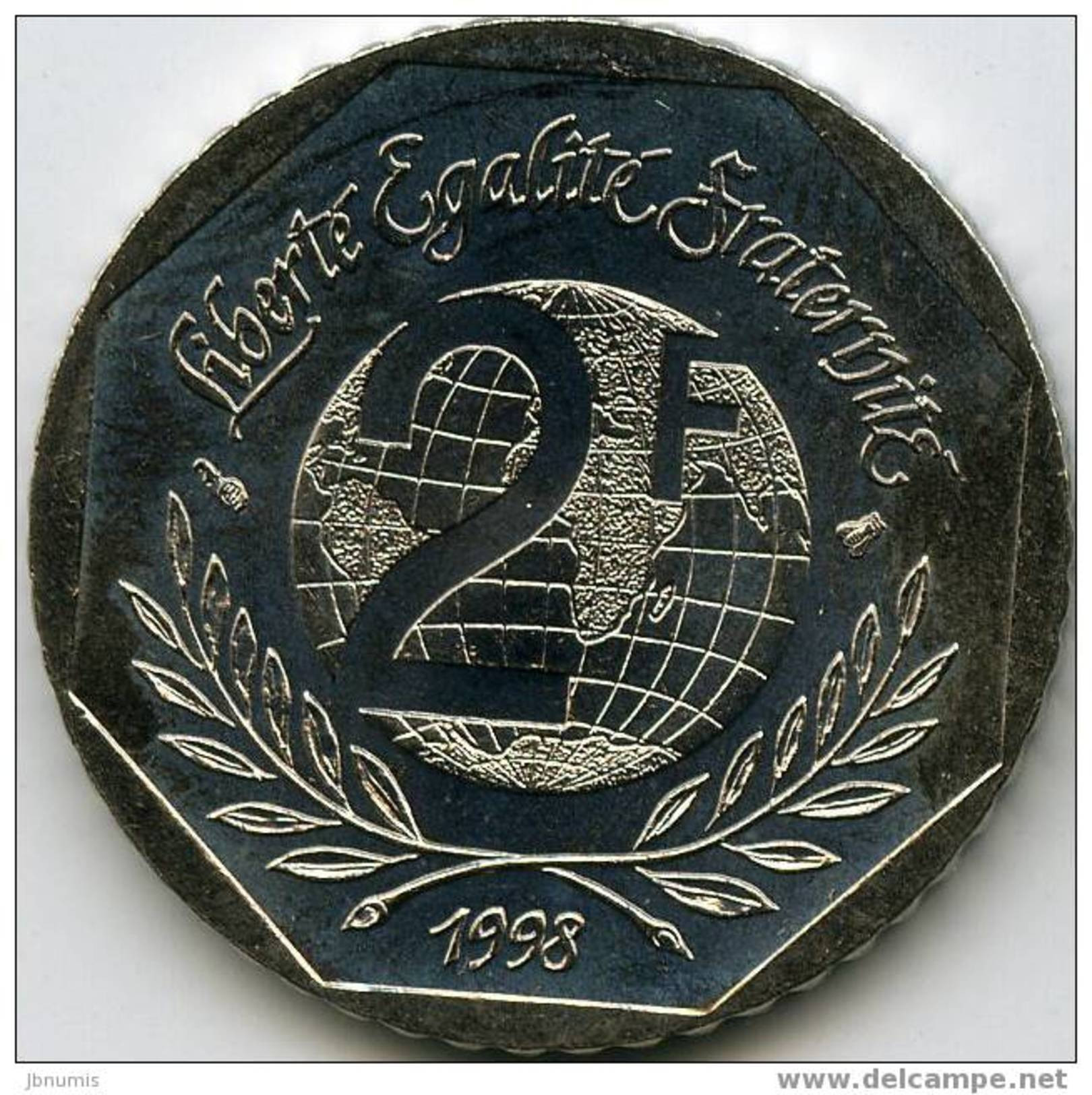 France 2 Francs 1998 René Cassin GAD 551 KM 1213 - 2 Francs