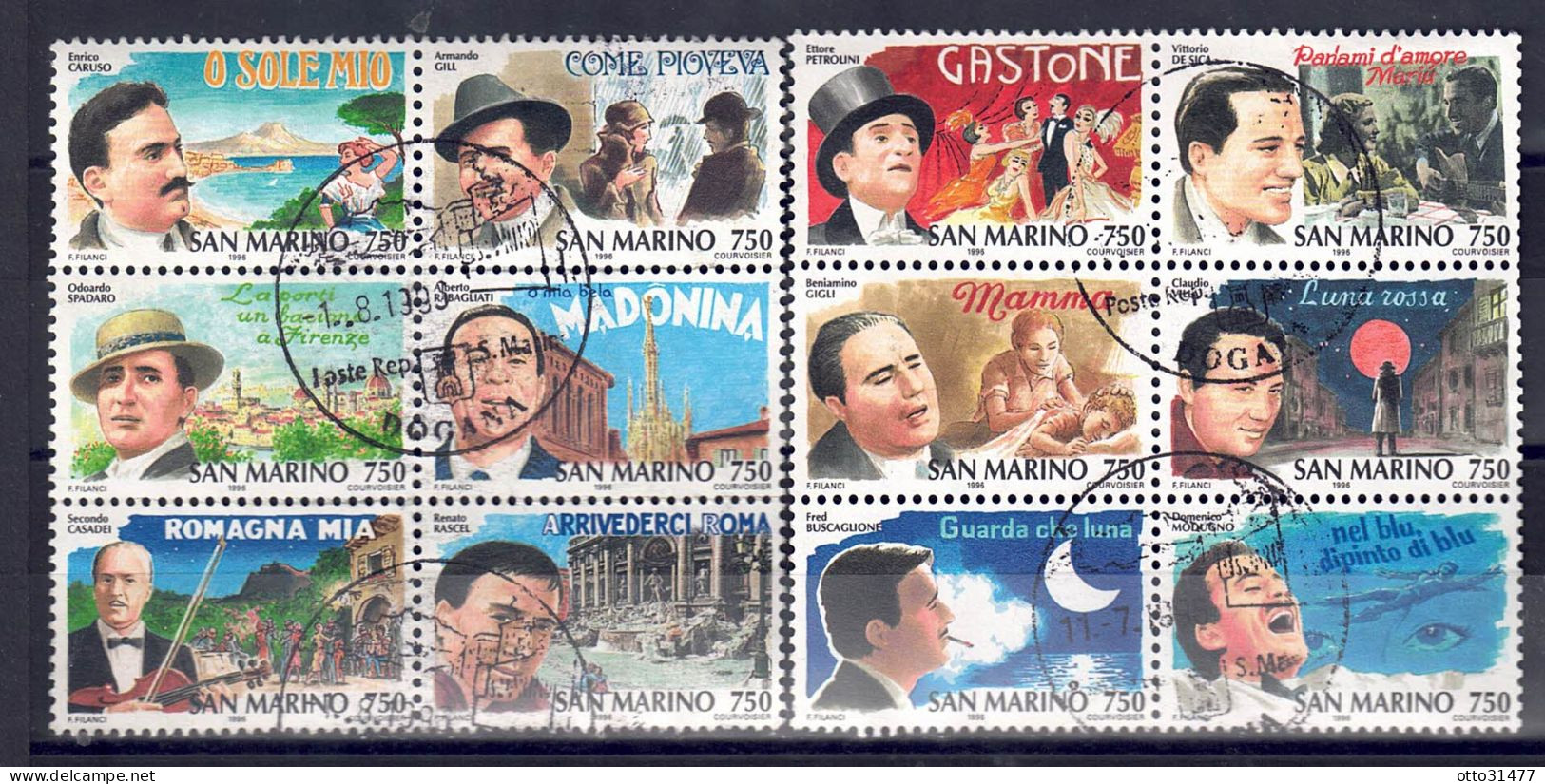 San Marino 1996 - Geschichte, Nr. 1663 - 1674, Gestempelt / Used - Used Stamps