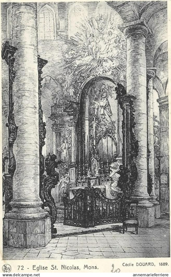 Mons Eglise Nicolas Cécile Douard 1889 - Mons