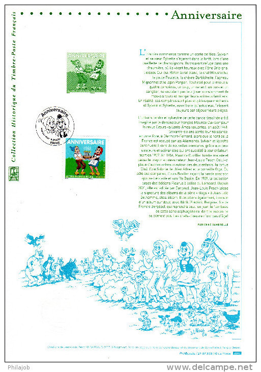 (Prix à La Poste = 5.00 €) " SYLVAIN SYLVETTE " Sur Document Philatélique Officiel De 2007 N° YT  4081 - Bandes Dessinées