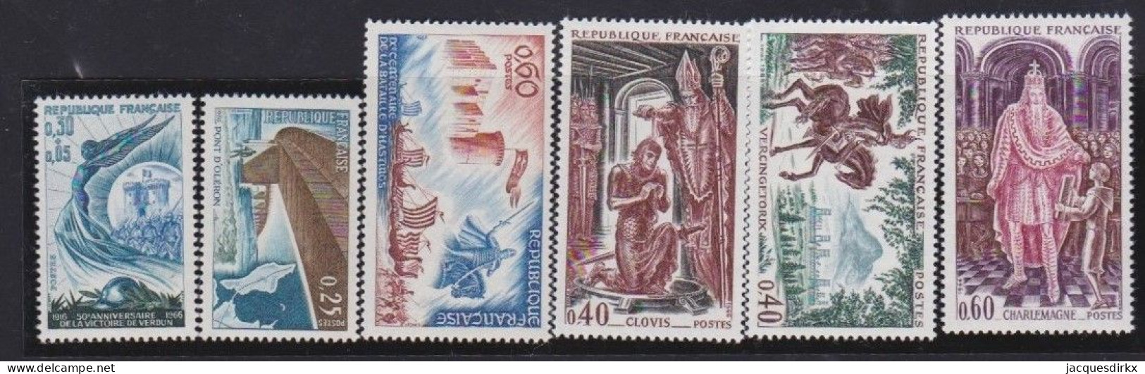 France  .  Y&T   .   6  Timbres   .     **      .     Neuf Avec Gomme Et SANS Charnière - Nuevos