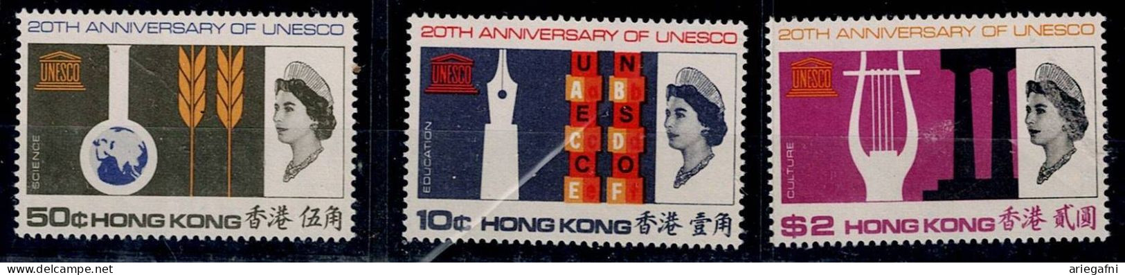 HONG KONG 1966 UNESCO MI No 224-6 MNH VF!! - Neufs