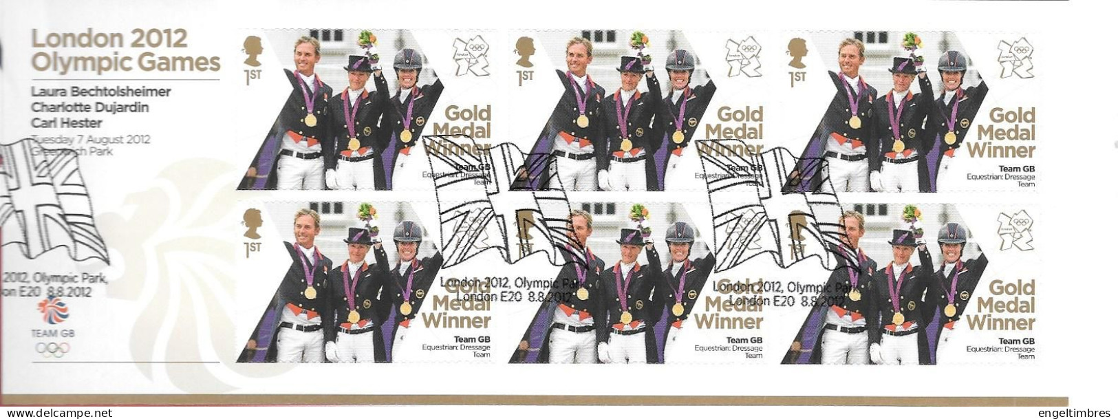 Gb 2012 Olympics GOLD MEDAL WINNER Sheet Of 6 Stamps  FDC --  EQUESTRIAN DRESSAGE TEAM  -    SEE  NOTES SEE NOTES - Unused Stamps