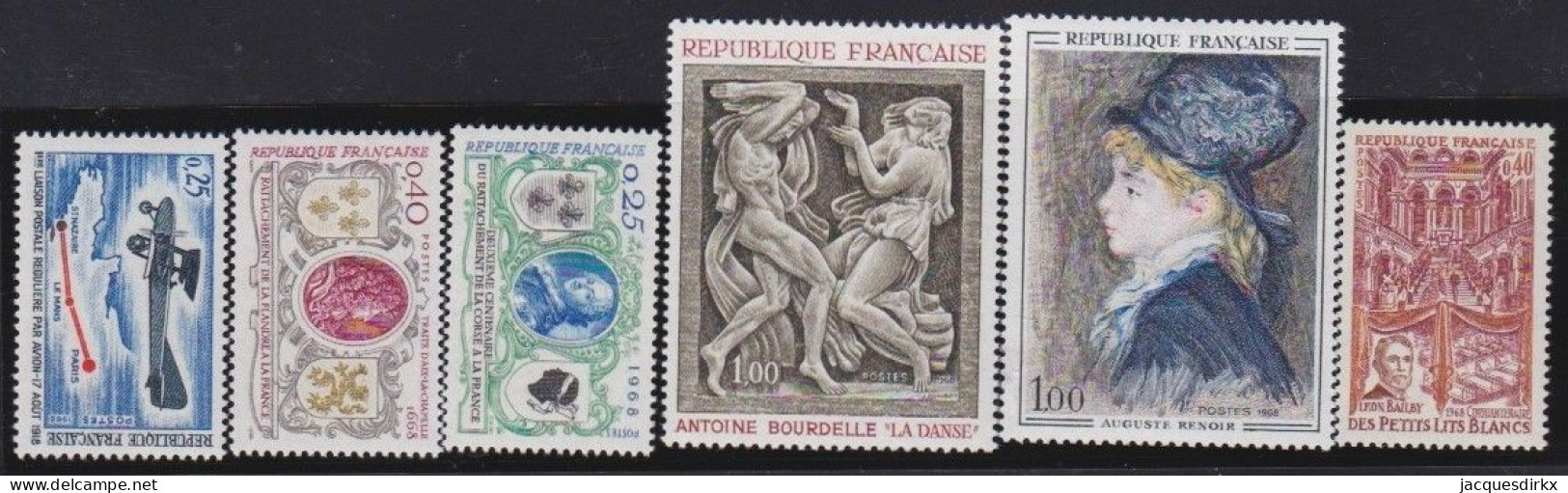 France  .  Y&T   .   6   Timbres   .     **      .     Neuf Avec Gomme Et SANS Charnière - Ungebraucht