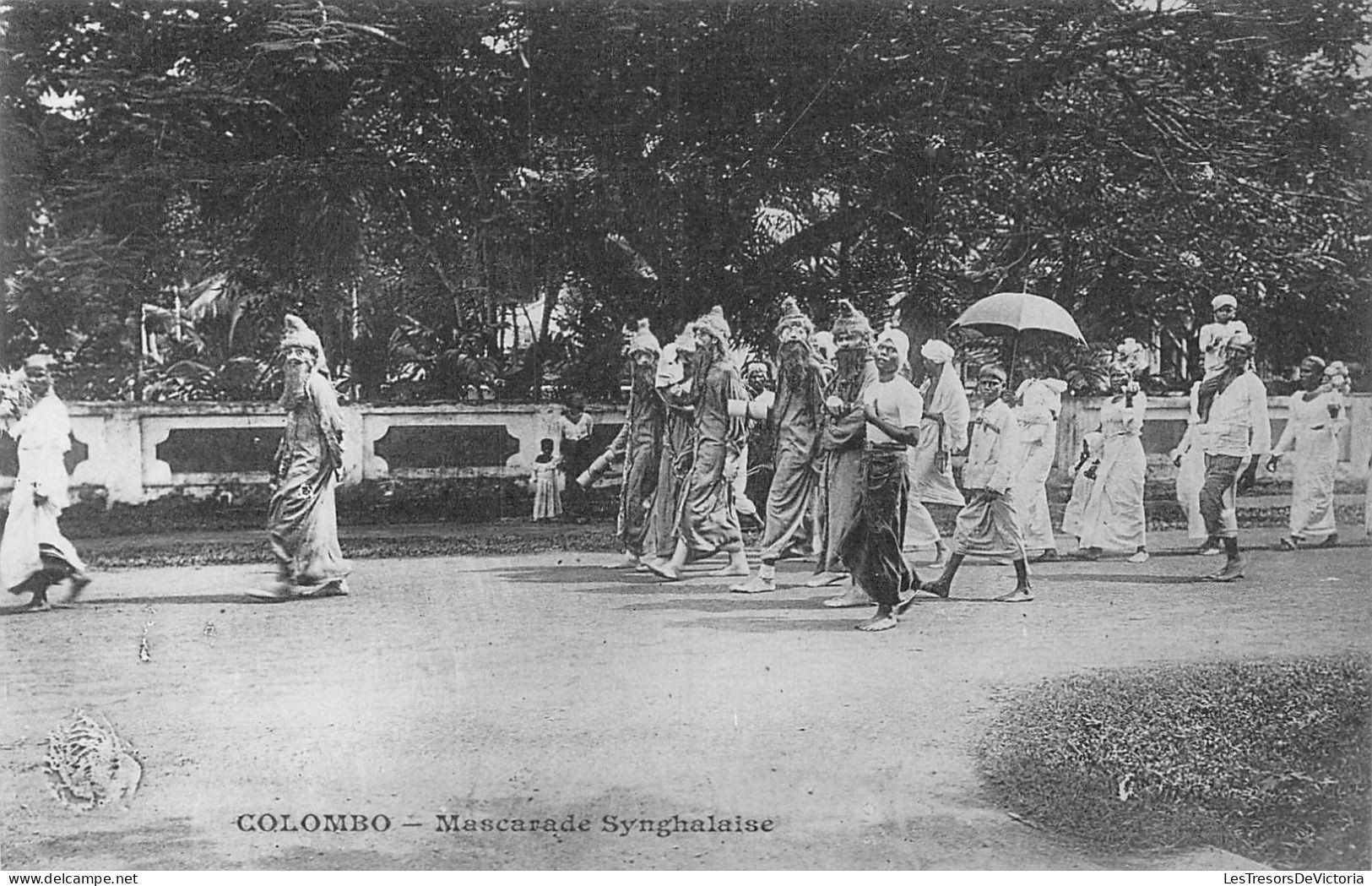 SRI LANKA - Colombo - Mascarade Synghalaise - Carte Postale Ancienne - Sri Lanka (Ceylon)