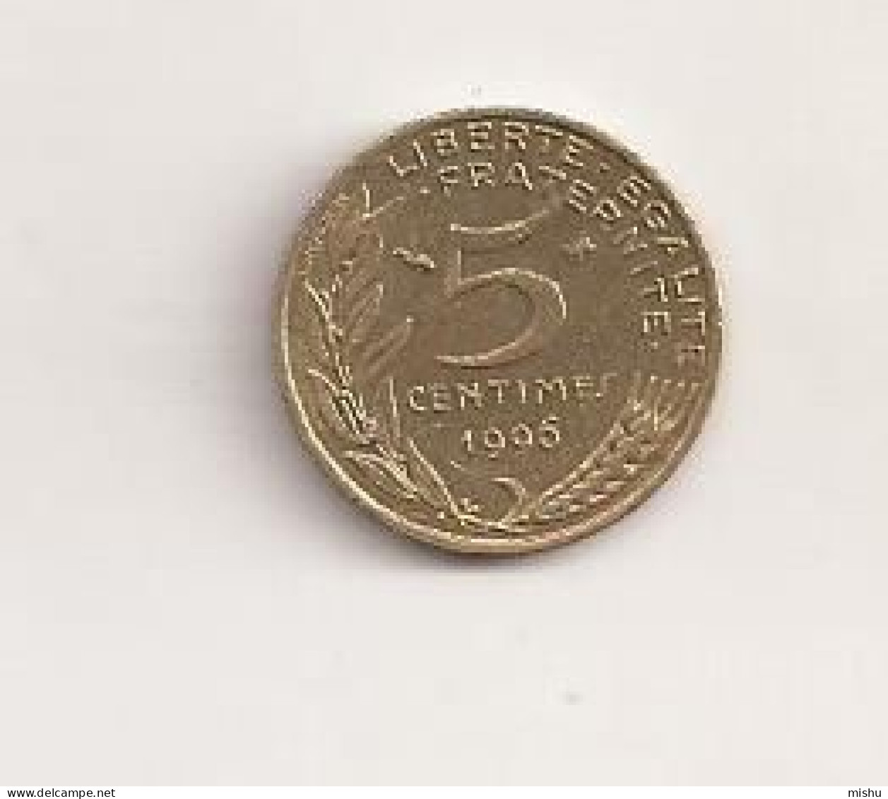 France 5 Centimes 1996 Cent Cents Centimes V2 - Sonstige & Ohne Zuordnung
