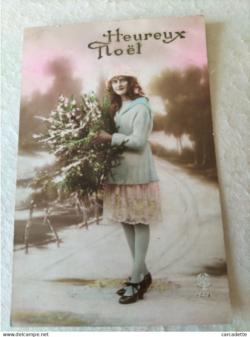 CARTE  HEUREUX NOEL     Des Années 1900 - Autres & Non Classés