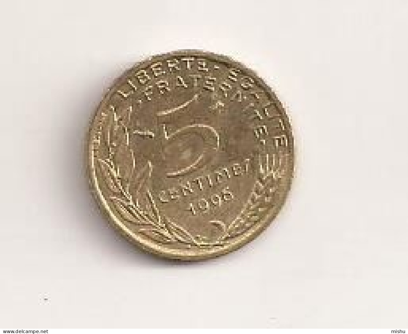 France 5 Centimes 1996 Cent Cents Centimes V3 - Other & Unclassified