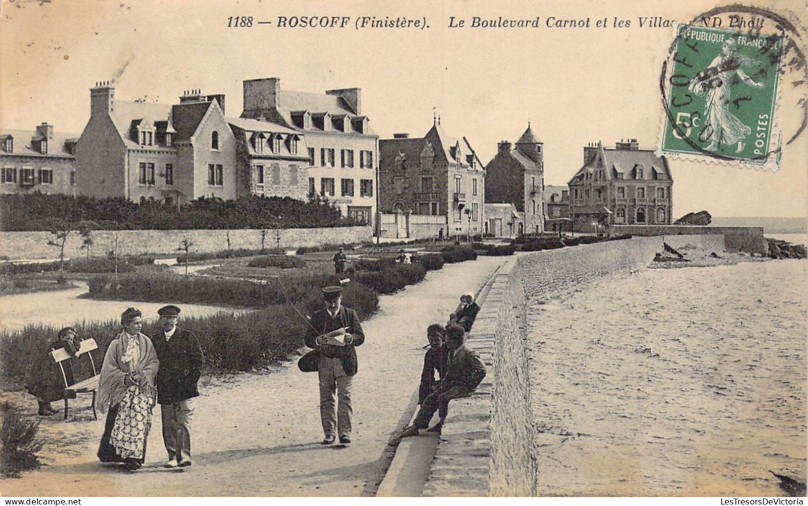 FRANCE - 29 - Roscoff - Le Boulevard Carnot Et Les.. - Carte Postale Ancienne - Roscoff