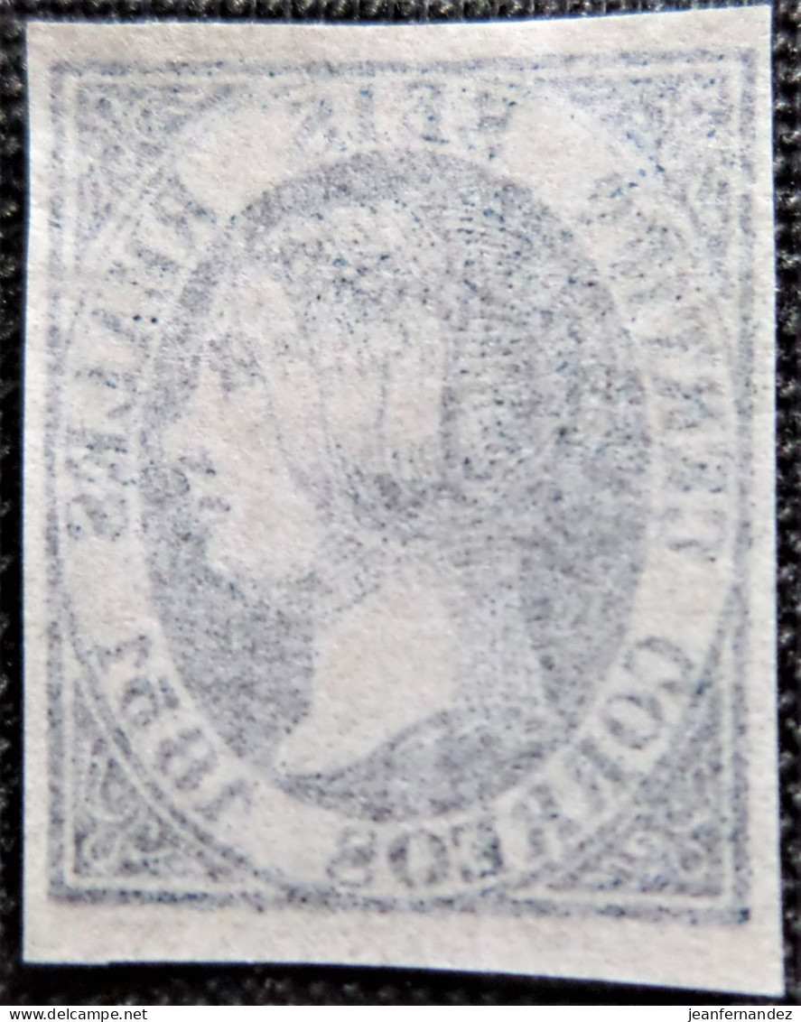 Espagne 1851 Queen Isabella II  (Imperforated)  Edifil  N°  10  FAUX Pour Boucher Une Case - Nuevos