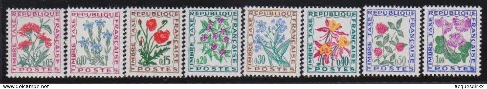 France  .  Y&T   .   Taxe 95/102    .     **      .     Neuf Avec Gomme Et SANS Charnière - 1960-.... Mint/hinged