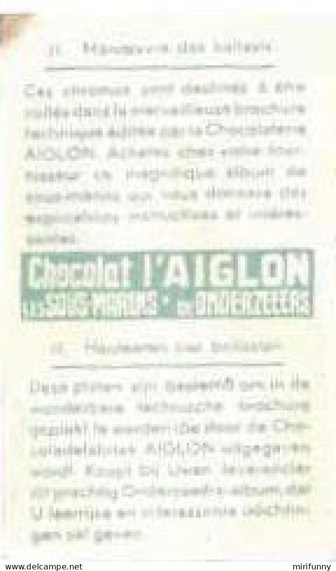 CHOCOLAT L 'AIGLON/LES SOUS-MARINS/DE ONDERZEEERS//MANOEUVRE DES BALLASTS/HANTEEREN DER BALLASTEN/CHROMO N 11 - Aiglon