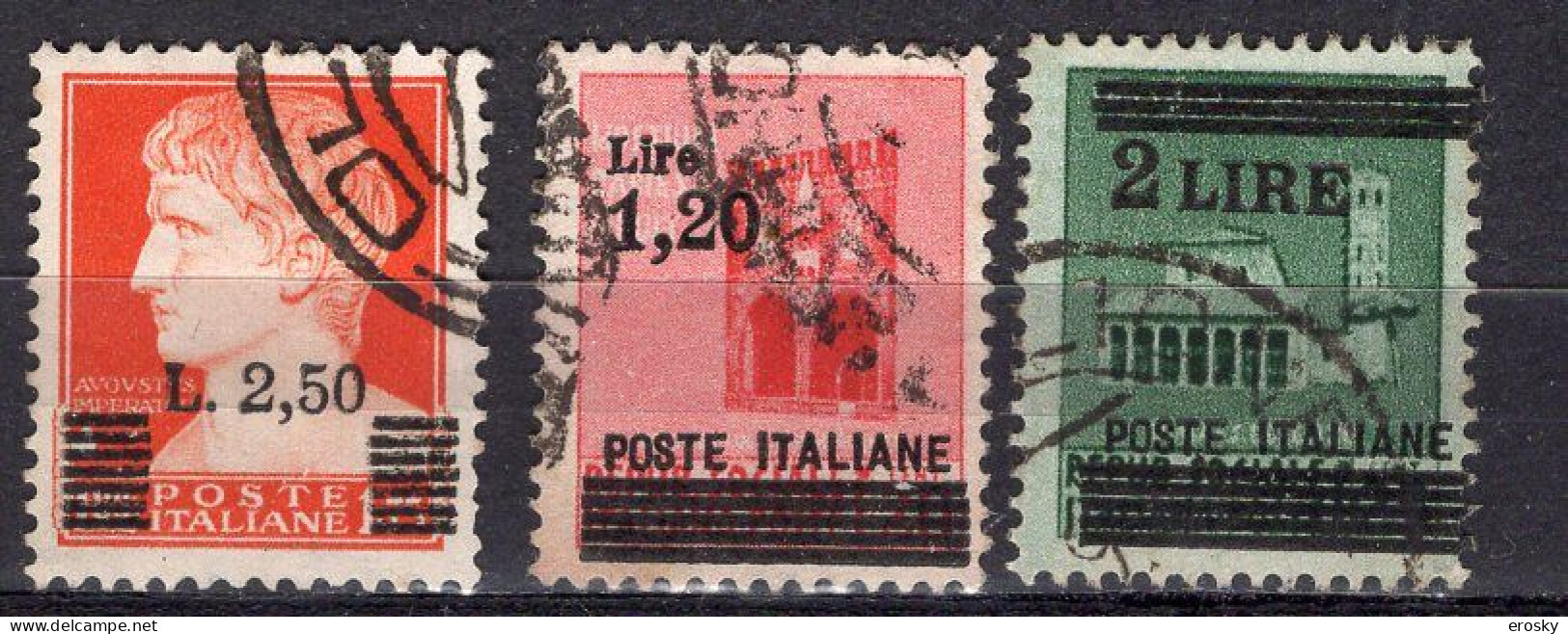 Z6389 - ITALIA LUOGOTENENZA SASSONE N°523/25 - Afgestempeld