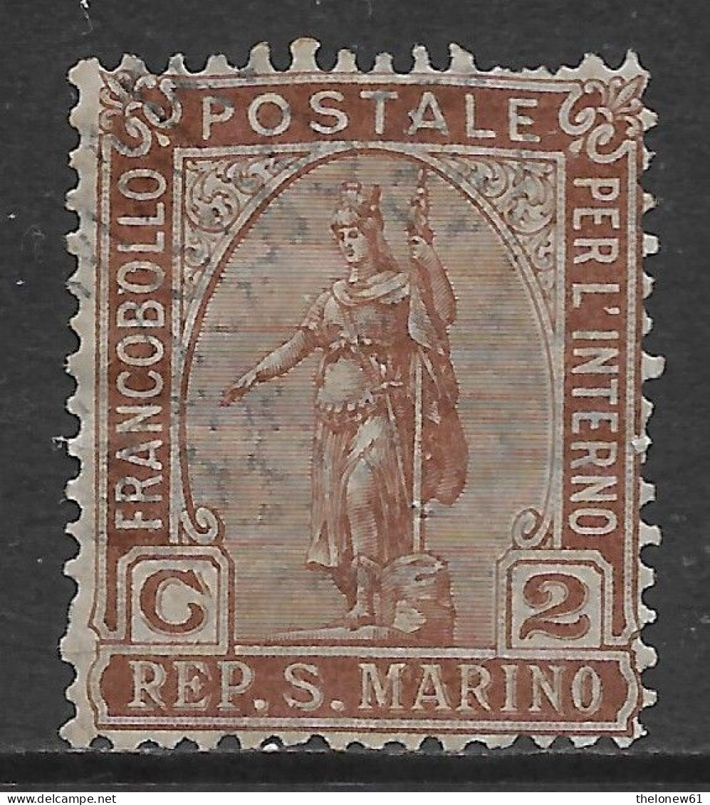 San Marino 1899 Statua Della Libertà C2 Sa N.32 Nuovo MH * - Nuevos