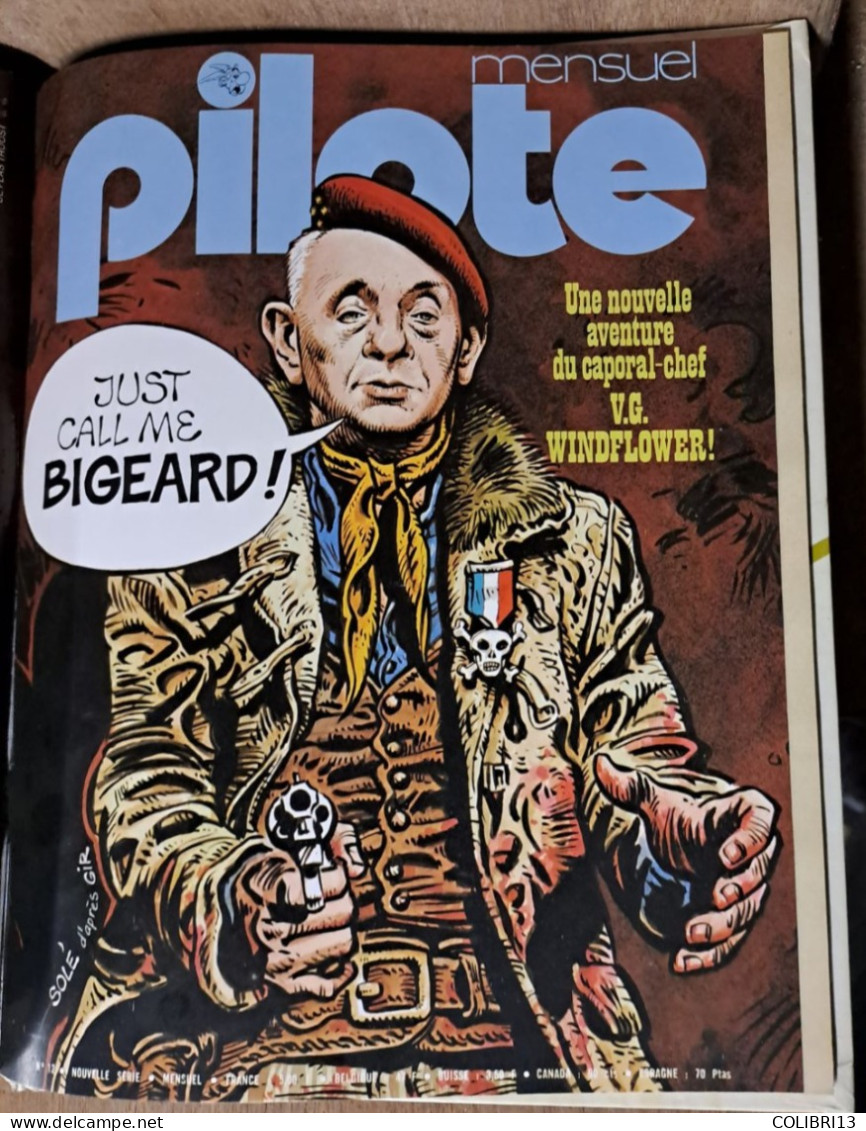 Album PILOTE NOUVELLE FORMULE N°2 Relié 1975 N°7 à 12 LAUZIER LORO BIGEARD - Pilote